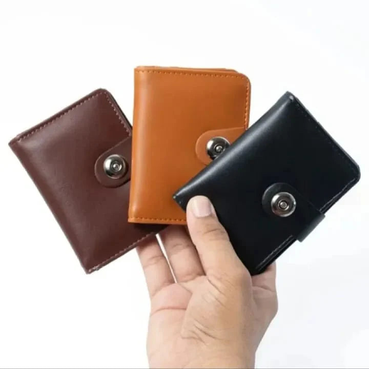 Magnetic Button with  Card Holder Mini Wallet Plus khalidanwar.com