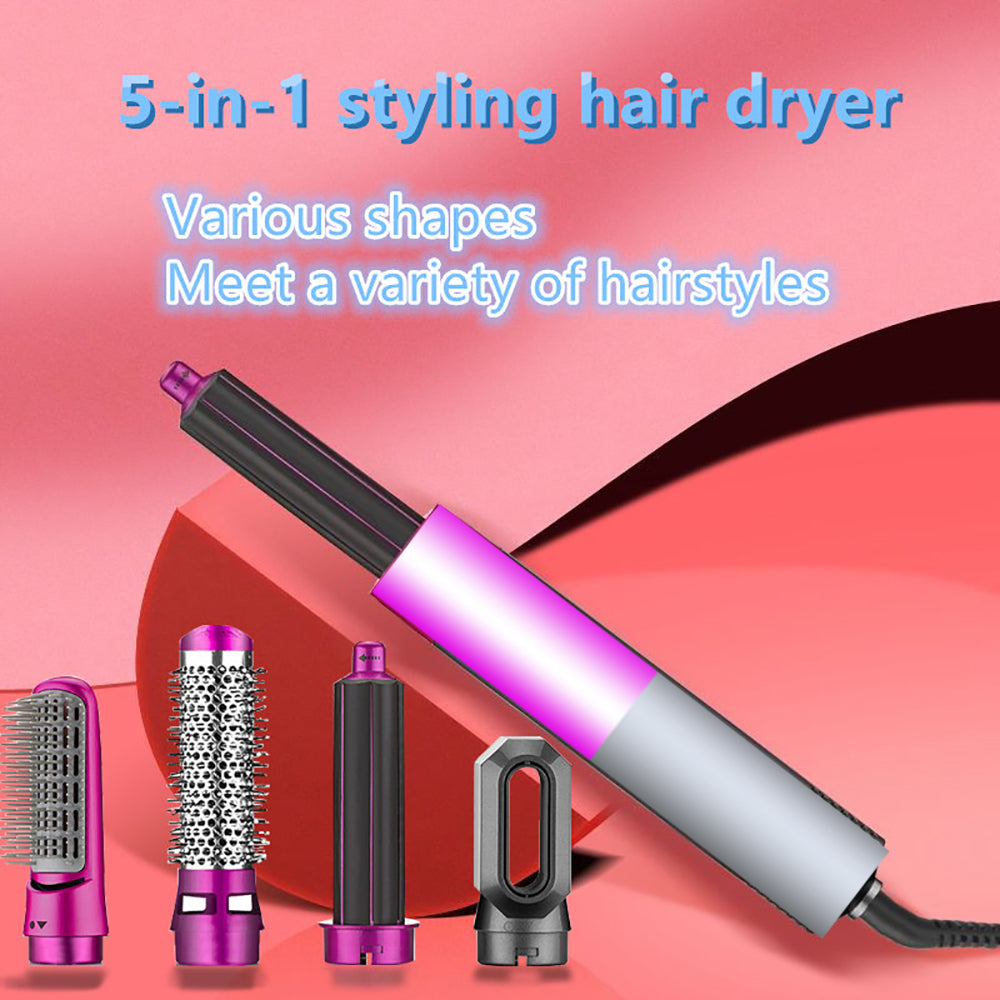 5 in 1 Hair Styler multi-function Professional Styling Tool hair dryer, hair curler, hot air comb, hair straightener